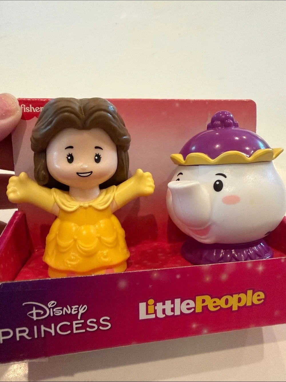 NWT Fisher-Price Little People Belle & Mrs. Potts Figures -